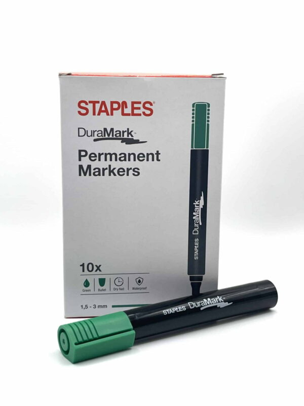 100025 staples stiften groen doos + stift