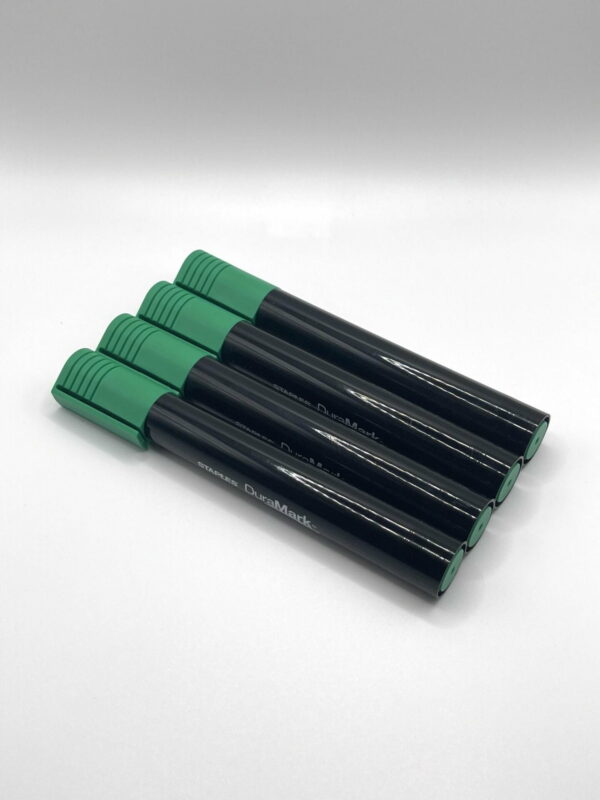 100025 staples stiften groen meerdere rijtje bovenaanzicht