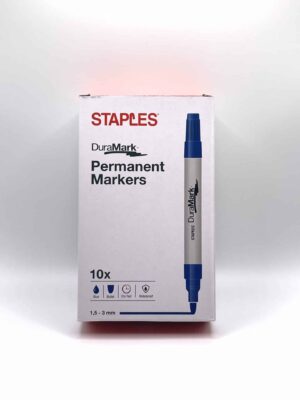 100026 staples stiften blauw doos gekanteld