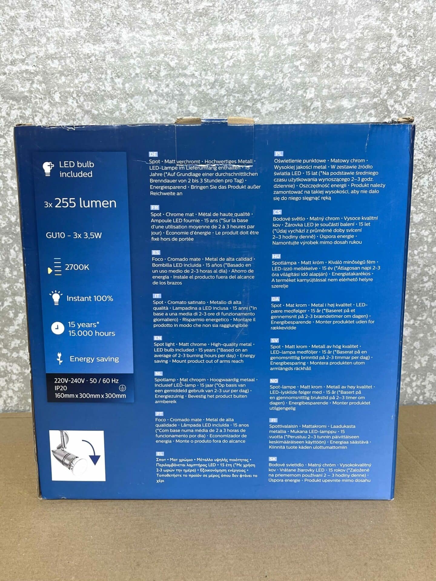100048 Phillips My Living spotlight doos specificaties