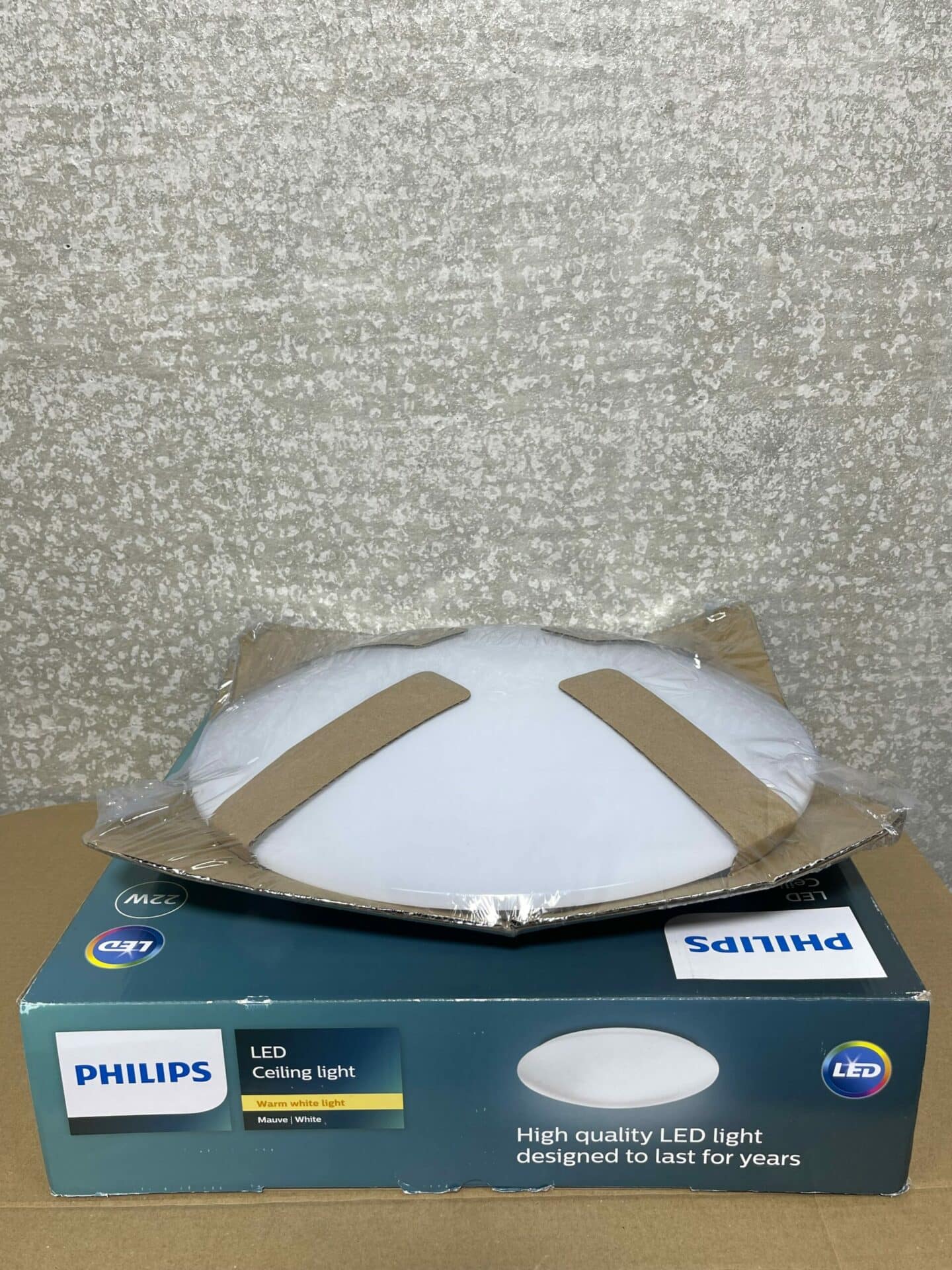 100051 Phillips 22w LED lamp + doos bovenaanzicht