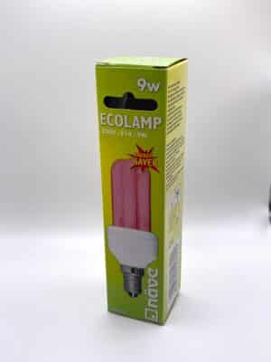 100063 Näve spaarlamp rood E14 9W doos voorkant