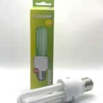 100064 Näve spaarlamp groen E27 11W + doos