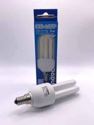 100065 Näve ecolamp E14 9W wit + doos
