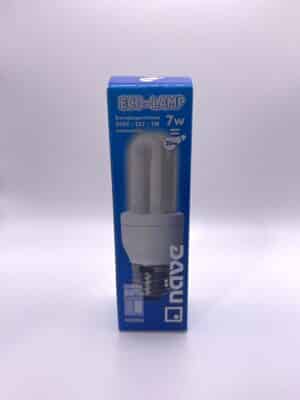 100067 Näve ecolamp E27 7W wit doos voorkant