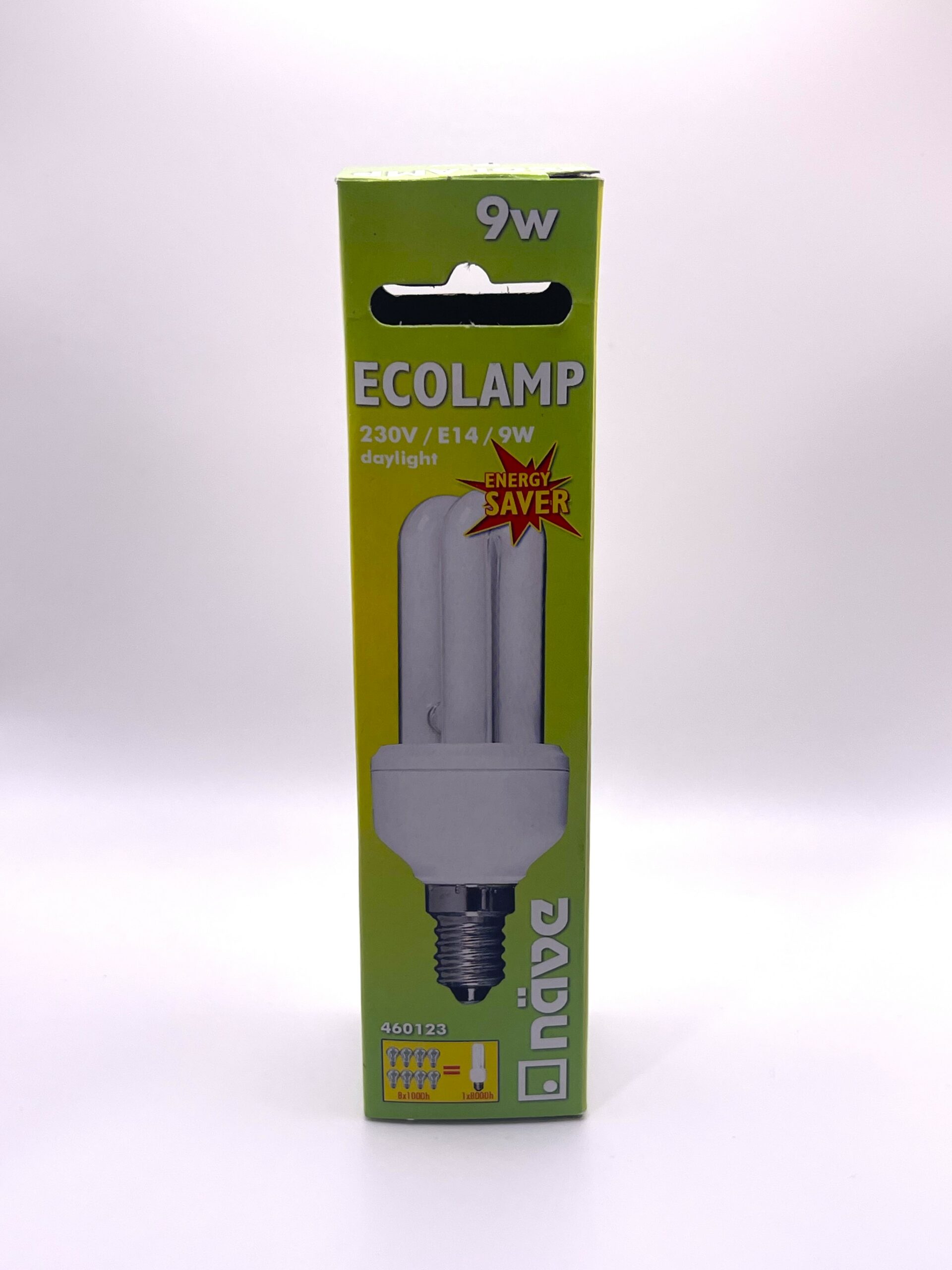 100068 Näve ecolamp E14 9W daglicht doos voorkant