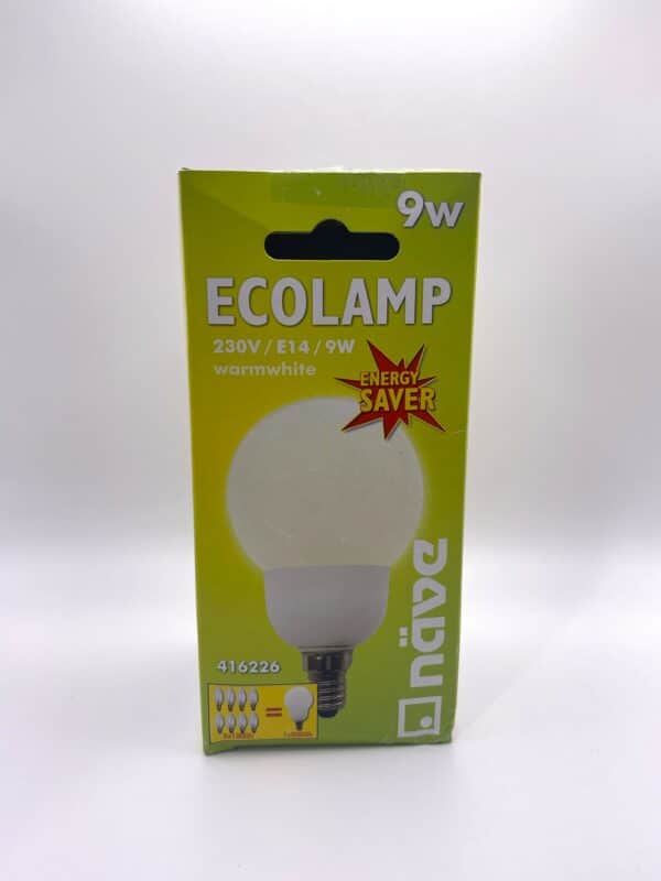 100069 Näve ecolamp E14 9W grote bol doos voorkant