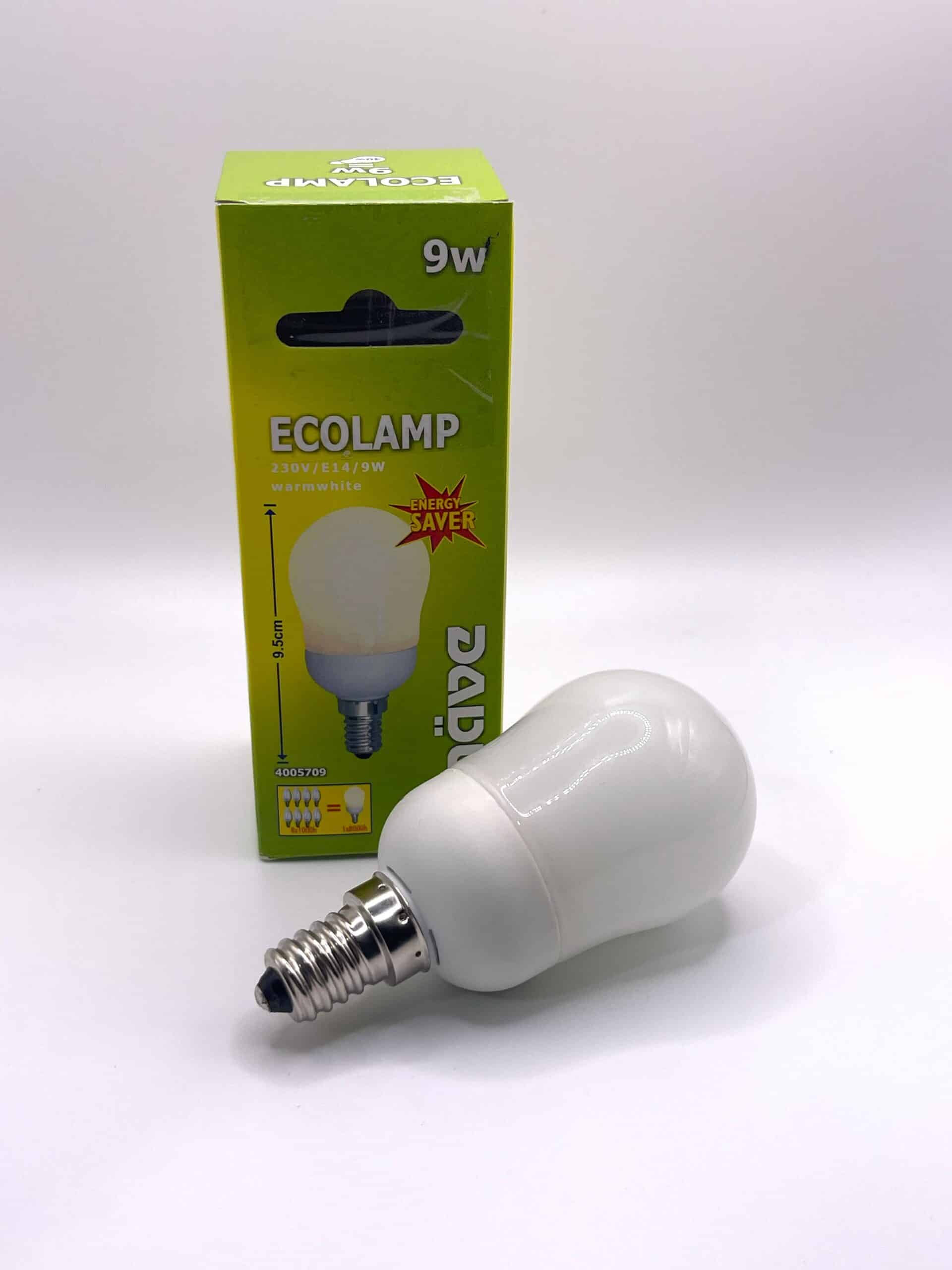 100070 Näve ecolamp E14 9W kleine bol + doos