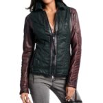 Heine dames jack zwart-bordeaux