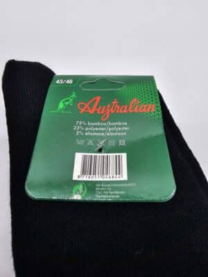 5st Australian Bamboo sokken zwart - Afbeelding 3