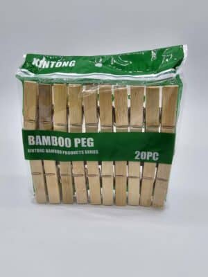 Bamboo wasknijpers 20st - Afbeelding 1