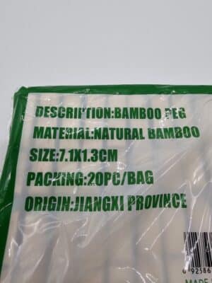 Bamboo wasknijpers 20st - Afbeelding 3